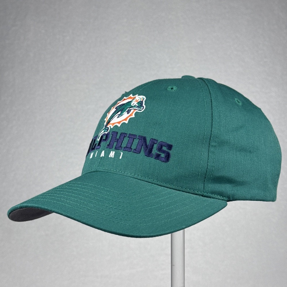 Vintage NFL Miami Dolphins Twins Enterprise Football Strapback Hat With Emb Logo